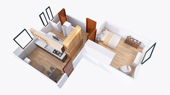 Pronájem bytu 1+1 v osobním vlastnictví 39 m², Zastávka