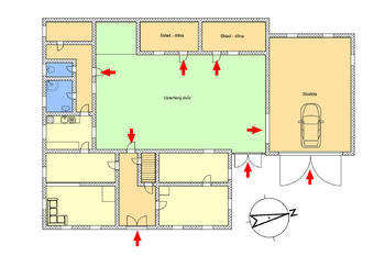 Půdorys - Prodej domu 104 m², Tatenice