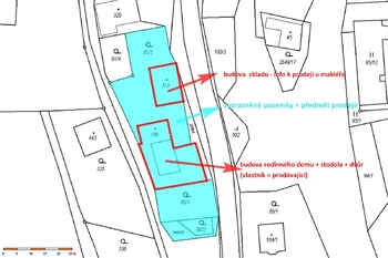 Situace katastrální - Prodej domu 104 m², Tatenice