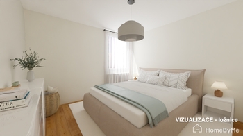 Vizualizace ložnice - Prodej bytu 3+1 v osobním vlastnictví 74 m², Karlovy Vary