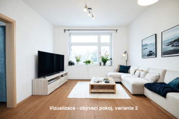 Vizualizace obývací pokoj - varianta 2 - Prodej bytu 3+1 v osobním vlastnictví 74 m², Karlovy Vary