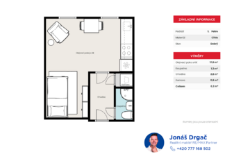 Prodej bytu 1+kk v osobním vlastnictví 23 m², Praha 10 - Uhříněves