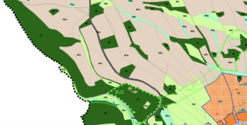 Mapa územního plánu - Prodej pozemku 71898 m², Jirkov