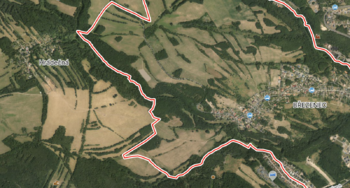 Satelitní mapa - Prodej pozemku 71898 m², Jirkov