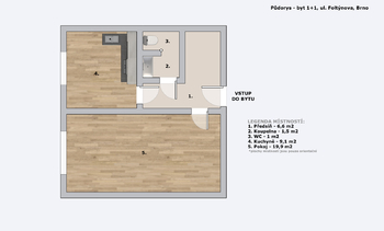Prodej bytu 1+1 v osobním vlastnictví 38 m², Brno