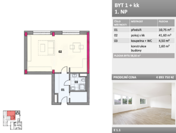 Prodej bytu 1+kk v osobním vlastnictví 59 m², Frýdek-Místek