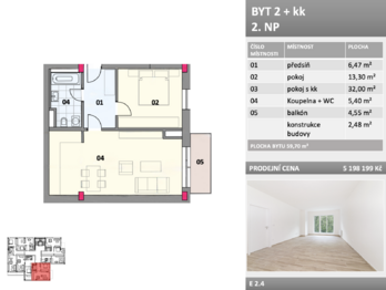 Prodej bytu 2+kk v osobním vlastnictví 60 m², Frýdek-Místek
