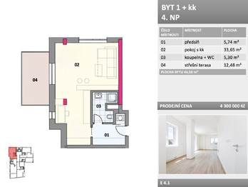 Prodej bytu 1+kk v osobním vlastnictví 47 m², Frýdek-Místek