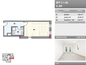 Prodej bytu 1+kk v osobním vlastnictví 33 m², Frýdek-Místek