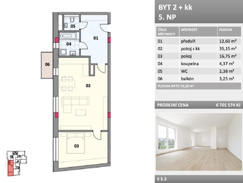 Prodej bytu 2+kk v osobním vlastnictví 74 m², Frýdek-Místek