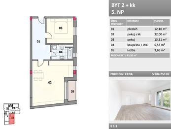Prodej bytu 2+kk v osobním vlastnictví 65 m², Frýdek-Místek