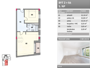 Prodej bytu 2+kk v osobním vlastnictví 65 m², Frýdek-Místek