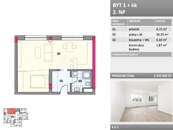 Prodej bytu 1+kk v osobním vlastnictví 45 m², Frýdek-Místek