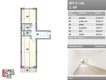 Prodej bytu 2+kk v osobním vlastnictví 64 m², Frýdek-Místek