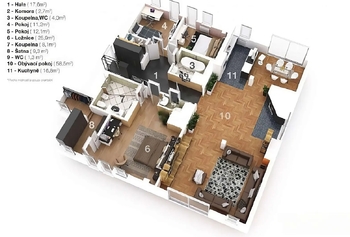 Prodej bytu 4+kk v osobním vlastnictví 377 m², Praha 5 - Smíchov
