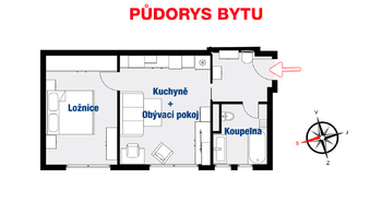 Pronájem bytu 2+kk v osobním vlastnictví 47 m², Roudnice nad Labem