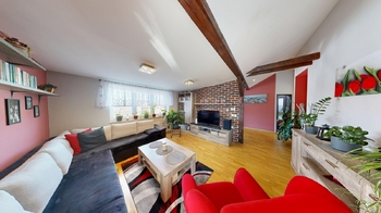 Obývací pokoj - Prodej bytu 3+1 v družstevním vlastnictví 91 m², Praha 5 - Košíře