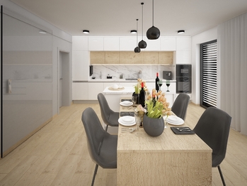 Kuchyně a obývací pokoj - Prodej domu 157 m², Měnín