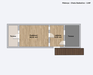 2.np - Prodej chaty / chalupy 68 m², Radostice