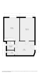 plánek  - Pronájem bytu 2+kk v osobním vlastnictví 50 m², Praha 4 - Nusle