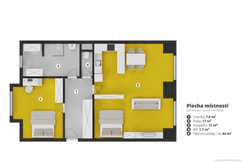 Pronájem bytu 2+kk v osobním vlastnictví 83 m², Praha 8 - Dolní Chabry