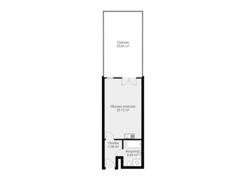 Pronájem bytu 1+kk v osobním vlastnictví 33 m², Praha 5 - Stodůlky