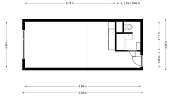 Pronájem bytu 1+kk v osobním vlastnictví 33 m², Hradec Králové