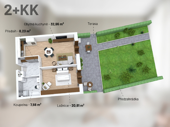 Prodej bytu 2+kk v osobním vlastnictví 70 m², Třeština