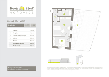 Prodej bytu 2+kk v osobním vlastnictví 48 m², Hořovice