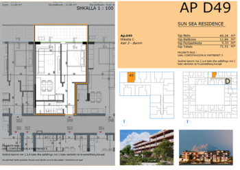 Prodej bytu 2+kk v osobním vlastnictví 62 m², Golem, Albánie