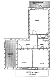 Prodej bytu 3+kk v osobním vlastnictví 67 m², Oslavany