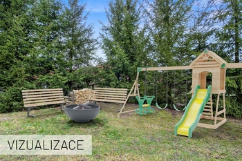 Zahrada VIZUALIZACE - Prodej bytu 3+kk v osobním vlastnictví 77 m², Zvěstov