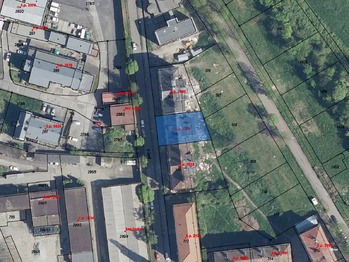 KM s lokací objektu + rozparcelované pozemky města za bytovými domy...... - Prodej nájemního domu 972 m², Ústí nad Labem