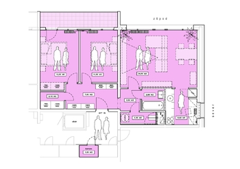 Pronájem bytu 3+1 v osobním vlastnictví 80 m², Praha 4 - Michle