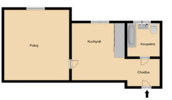 Pronájem bytu 1+1 v osobním vlastnictví 38 m², Valašské Meziříčí