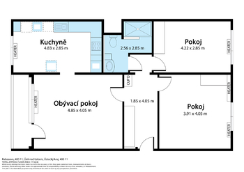 Prodej bytu 3+1 v družstevním vlastnictví 78 m², Ústí nad Labem