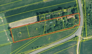 Letecký snímek - Prodej domu 58 m², Břežany