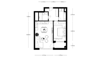 Pronájem bytu 2+kk v osobním vlastnictví 57 m², Praha 4 - Kamýk