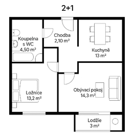 Prodej bytu 2+1 v družstevním vlastnictví 56 m², Kopřivnice