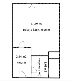Prodej bytu 1+kk v osobním vlastnictví 25 m², Olomouc