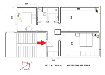 Prodej bytu 2+1 v osobním vlastnictví 63 m², Plzeň