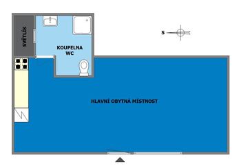 Pronájem bytu 1+kk v osobním vlastnictví 40 m², Brno