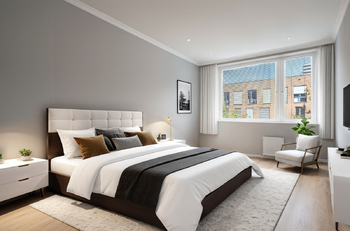 VIZUALIZACE - LOŽNICE - Prodej bytu 3+1 v osobním vlastnictví 70 m², Praha 8 - Karlín