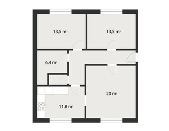 Prodej bytu 3+1 v družstevním vlastnictví 83 m², Černá Hora