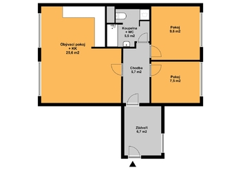 Pronájem bytu 3+kk v osobním vlastnictví 61 m², Praha 10 - Vršovice