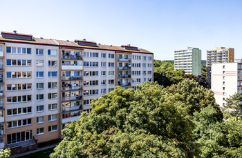 Výhled z bytu  - Pronájem bytu 1+1 v osobním vlastnictví 27 m², Most