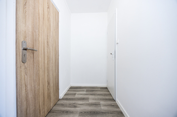 Chodba a nové vstupní dveře - Pronájem bytu 1+1 v osobním vlastnictví 27 m², Most