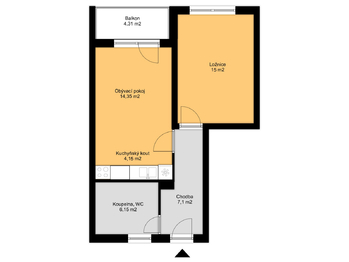 Prodej bytu 2+kk v osobním vlastnictví 51 m², Nehvizdy