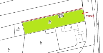 Náhled mapy - Prodej pozemku 1355 m², Břežany