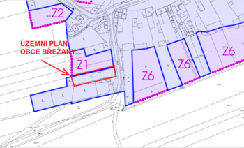 Územní plán - Prodej pozemku 1355 m², Břežany